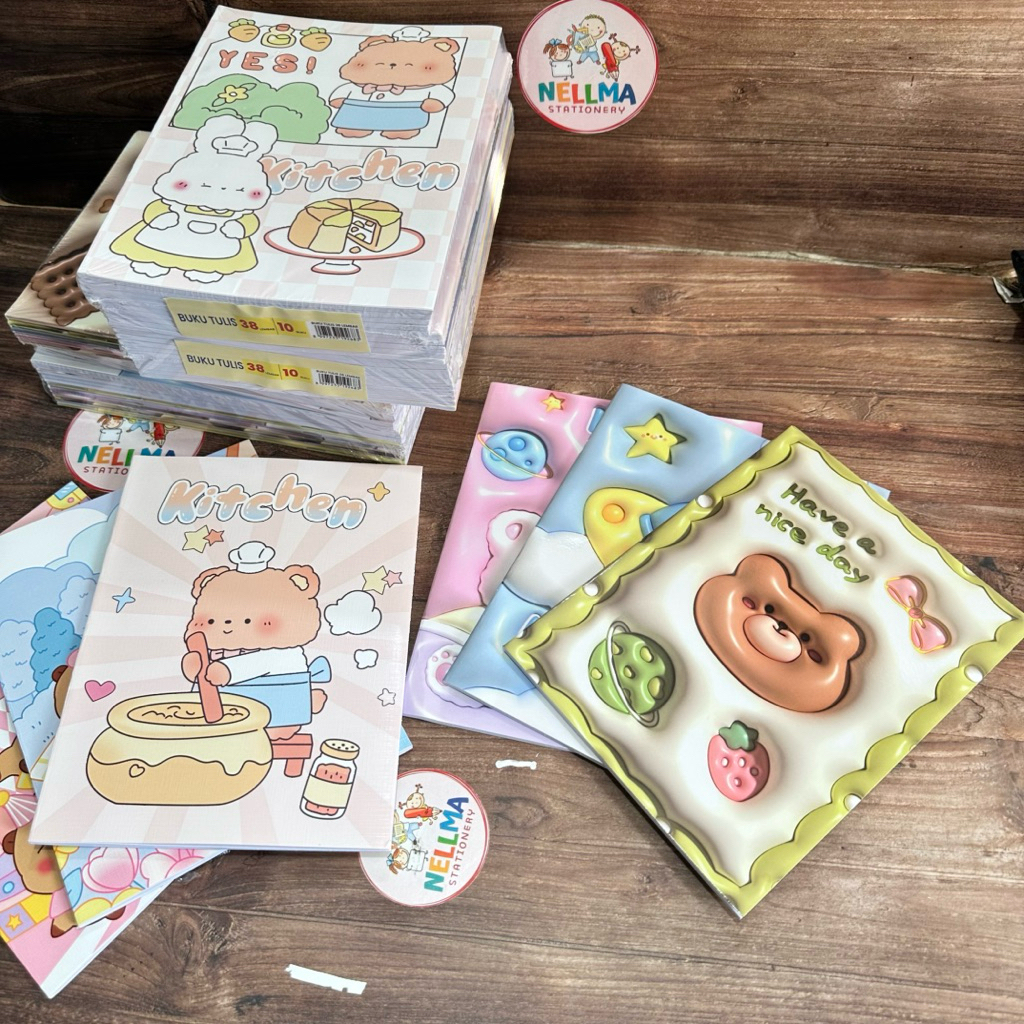 

Buku Tulis 38 Lembar PAYU caver 3D dan berserat Karakter Lucu isi 10 Buku