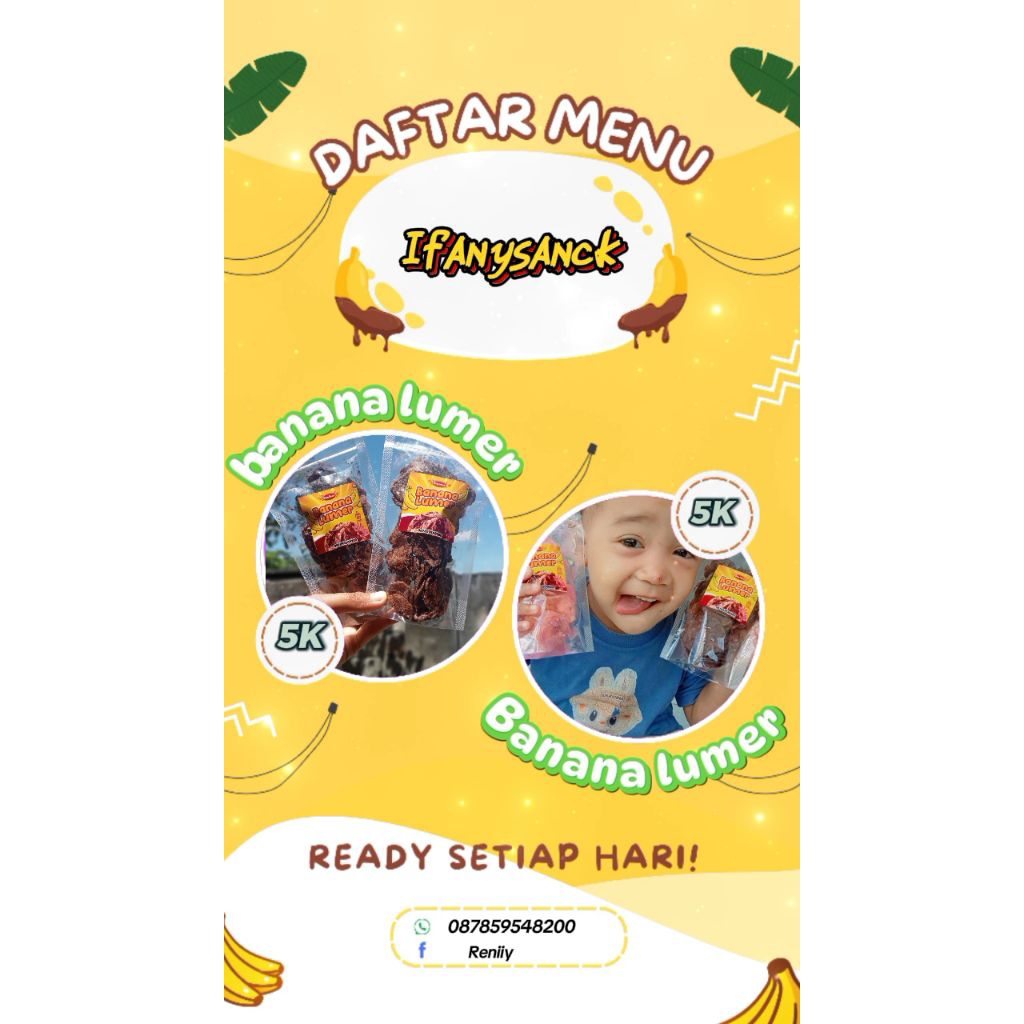 

paket.usaha.banana.lumer.isi 12pcs.isian50gr