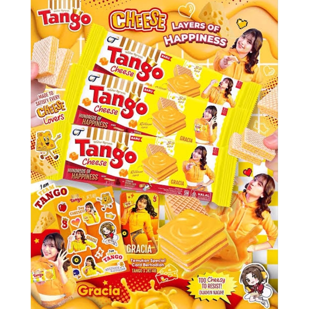 

TANGO WAFER CHEESE JKT 48 NEW NETTO 98 GR Muraah
