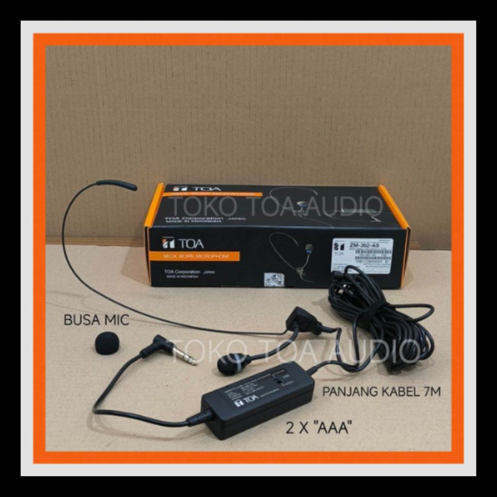 NECK WORM MICROPHONE TOA MIC LEHER ZM-362 ZM 362 MIKROFON IMAM MASJID