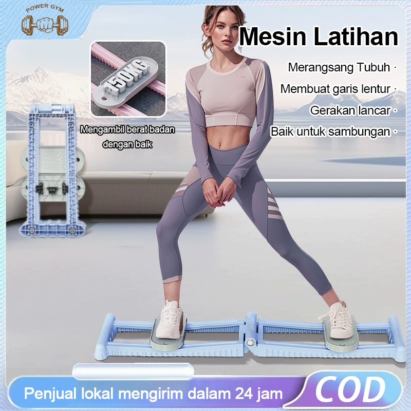 Power Gym Desain Lipat, Hemat Ruang - Mesin Ski Multifungsi Alat Fitnes Untuk Rumah