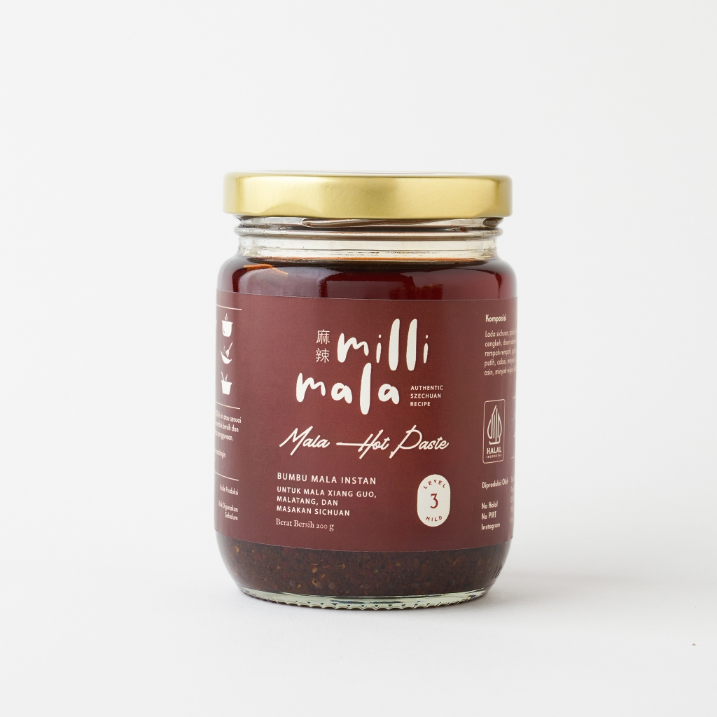 

Millimala - Mala Hot Paste - Bumbu Szechuan Mala Xiang Guo, Malatang, Hotpot, Shabu-Shabu Sichuan
