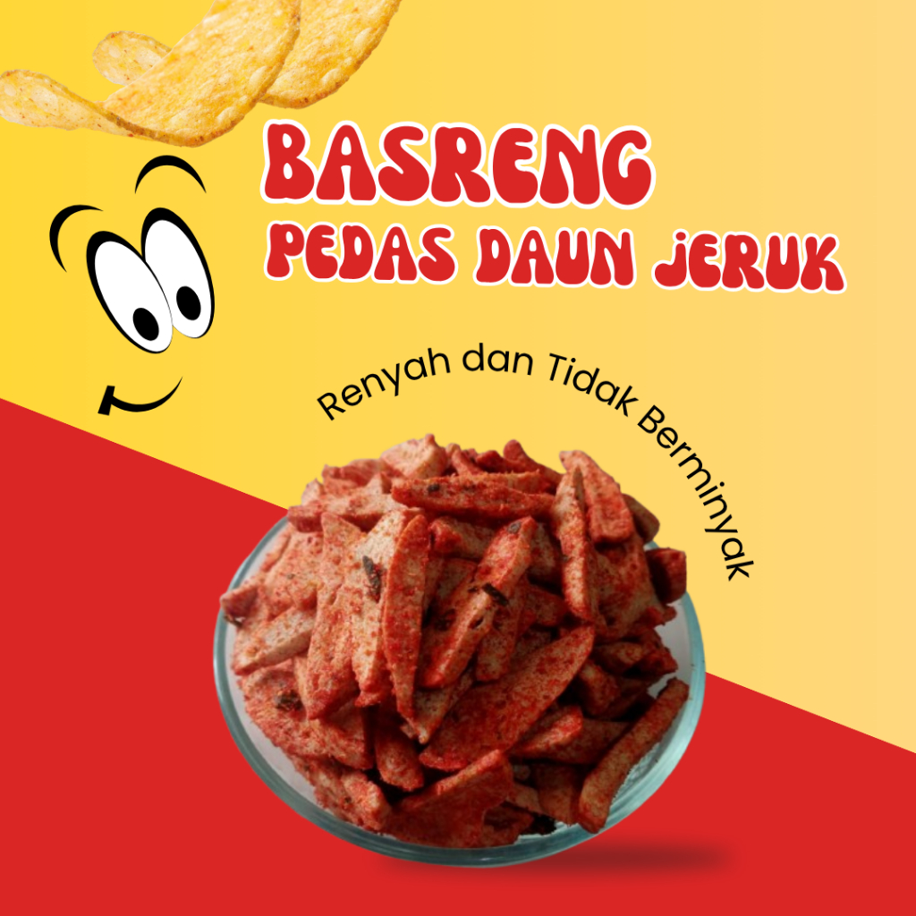 

125 gram Basreng Pedas Daun Jeruk Jaminan Tidak Berminyak