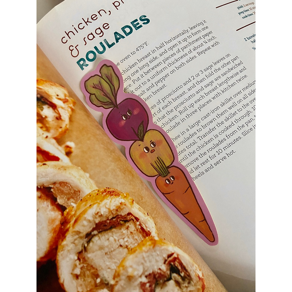 

veggie bookmark | pembatas buku gambar sayuran
