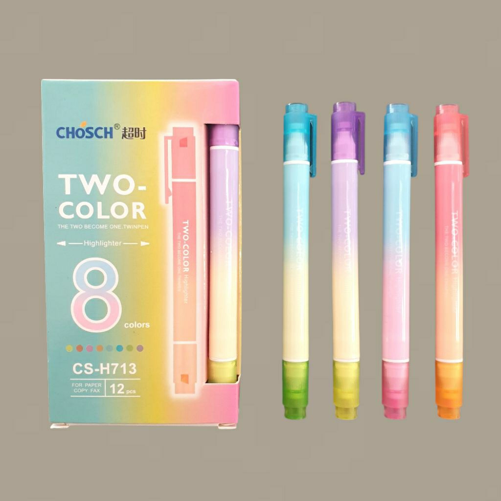 

Qreinashop Highlighter Two Color || Stabilo Dua Warna CHOSH CS-H713