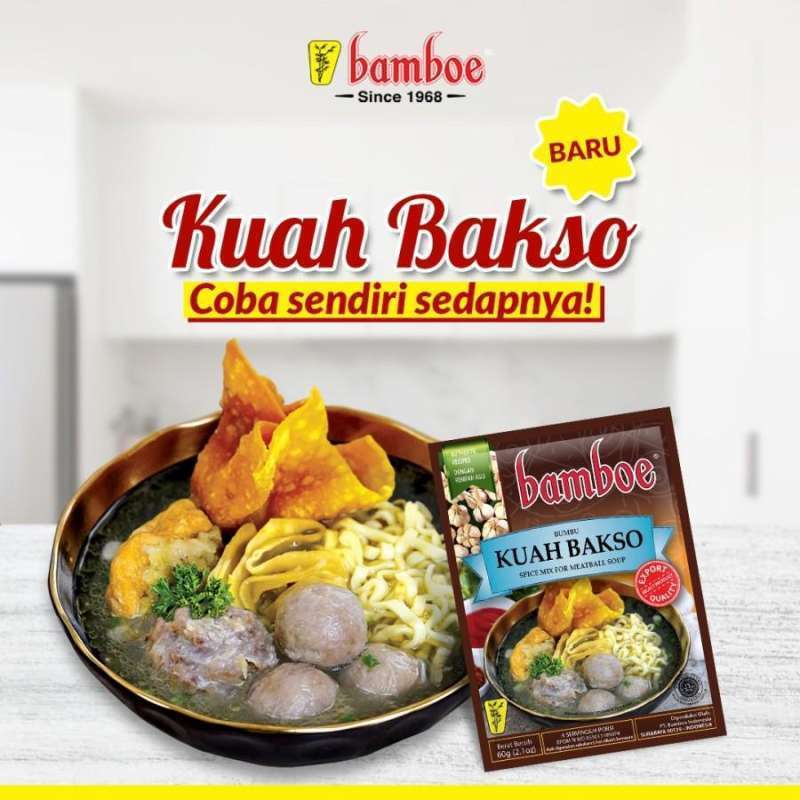 

BAMBOE Export Bumbu KUAH BAKSO Instant 60g - Kheiza Frozen