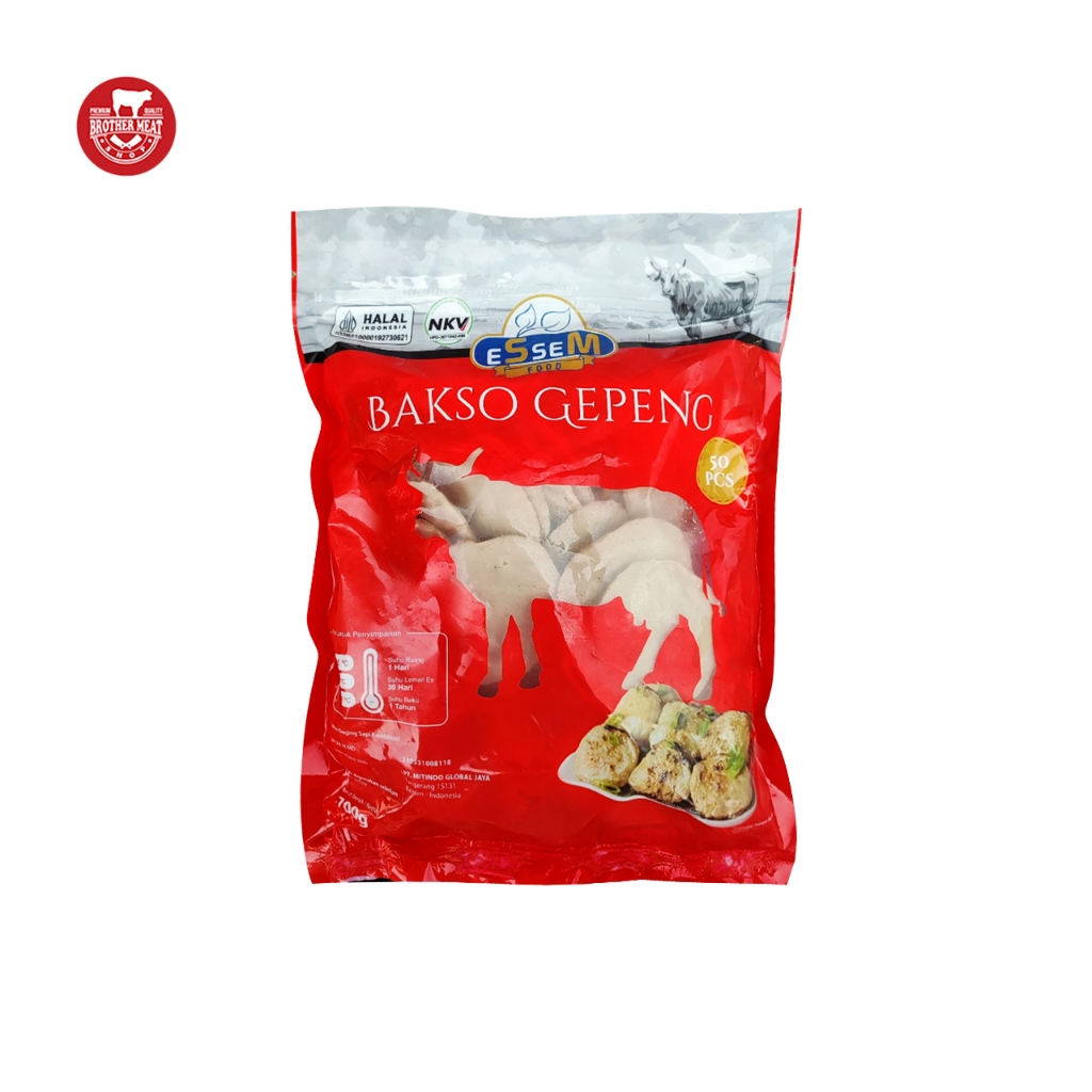 

ESSEM Food Bakso Sapi Gepeng isi 50 butir 700gr - Brothermeatshop
