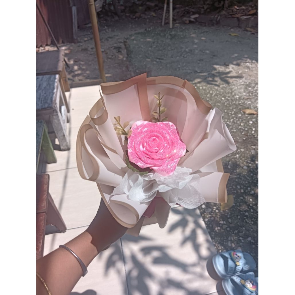 BUKET BUNGA PITA SATIN / BUKET BUNGA MAWAR /BUKET BUNGA MINI /KADO ULANG TAHUN WISUDA CEWEK COWOK