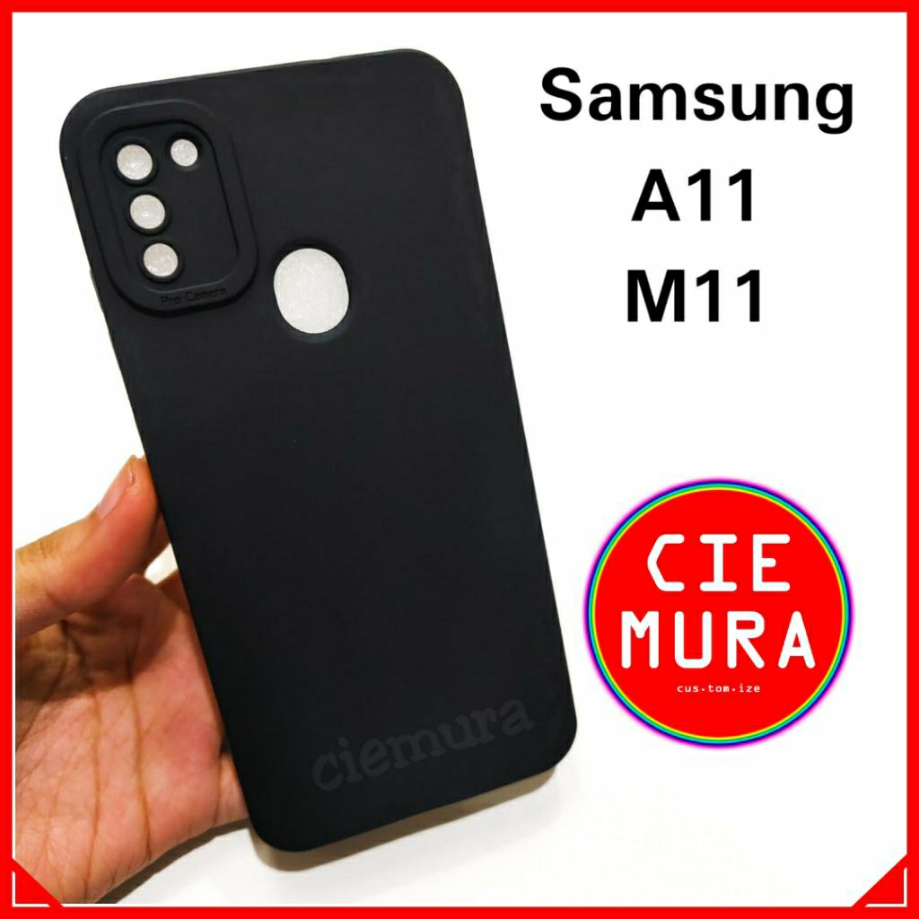 CIE Case Hitam Samsung A11/M11 Softcase Polos Lentur Slim Silikon HP Ciemura