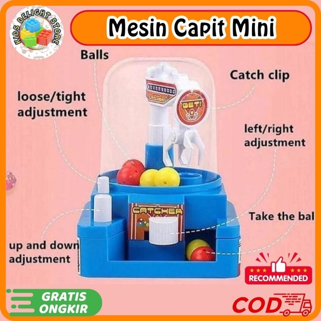 Mesin Capit Mini | Mainan Mesin Capit Bola | Mainan mesin capit tanpa baterai | Mainan mesin capit m