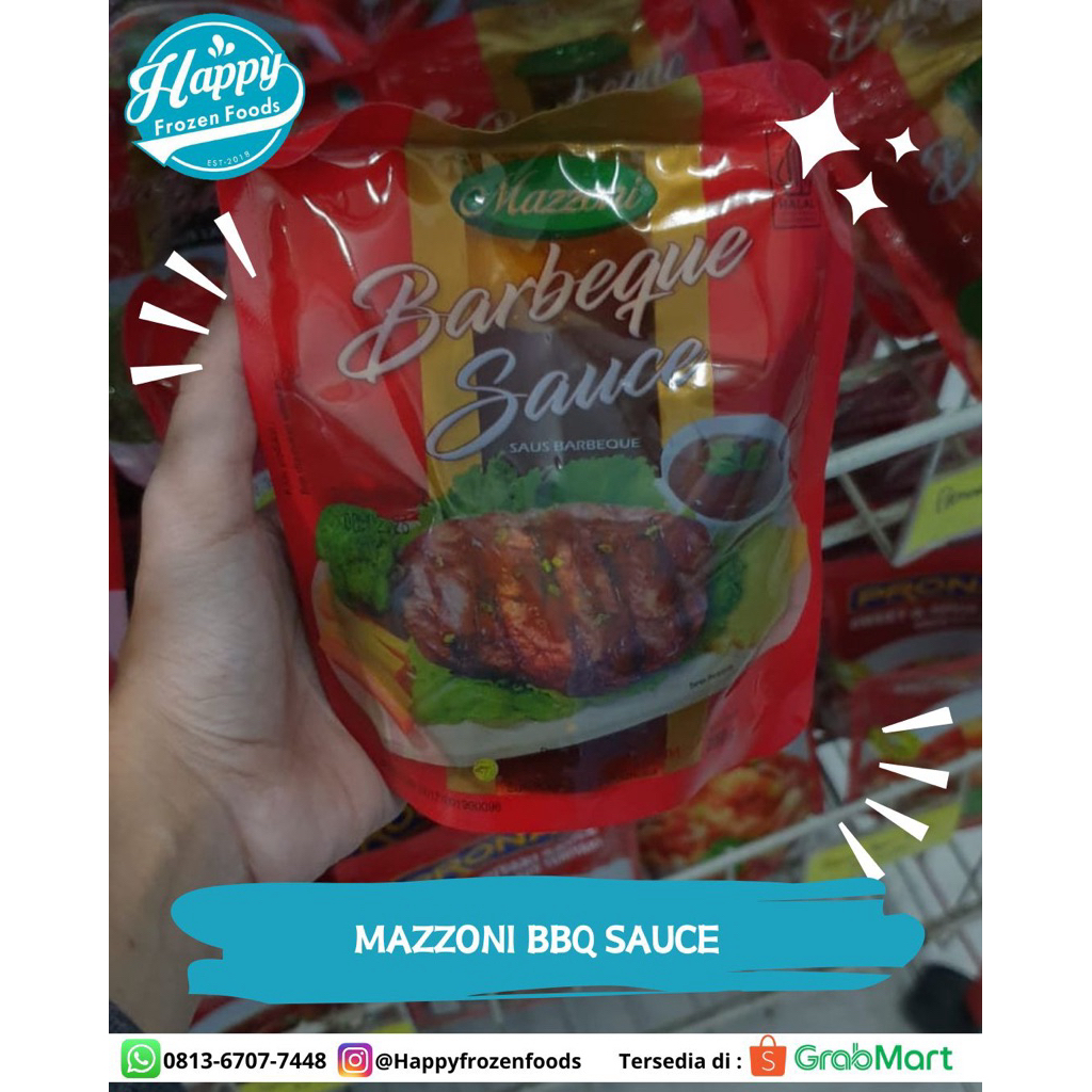 

MAZZONI BBQ SAUCE 250g | HAPPY FROZEN FOODS PALEMBANG