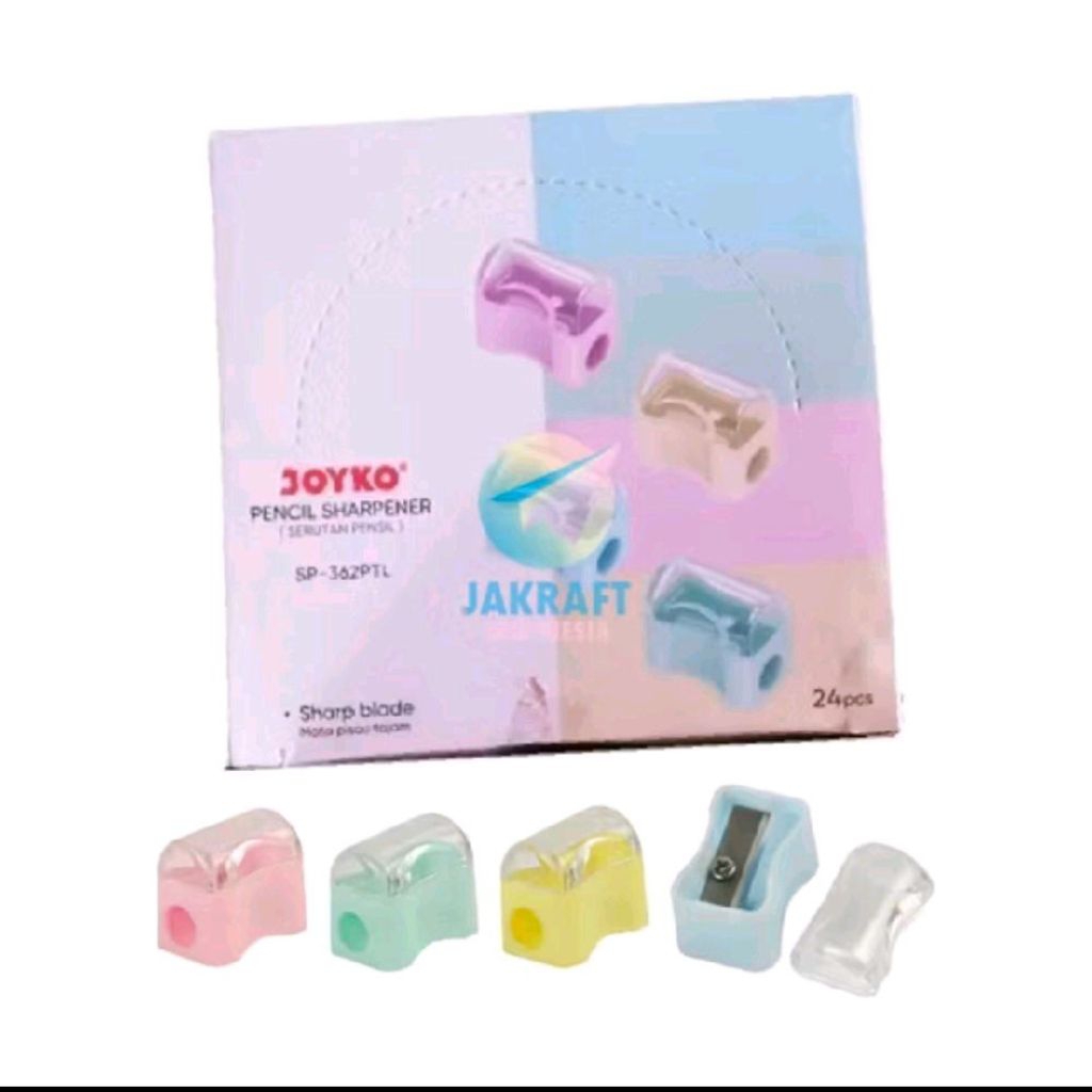 

Joyko Serutan Pensil Kayu SP-362PTL Roti Rautan Pastel Lucu Tajam Murah 24 Pcs Jakraft
