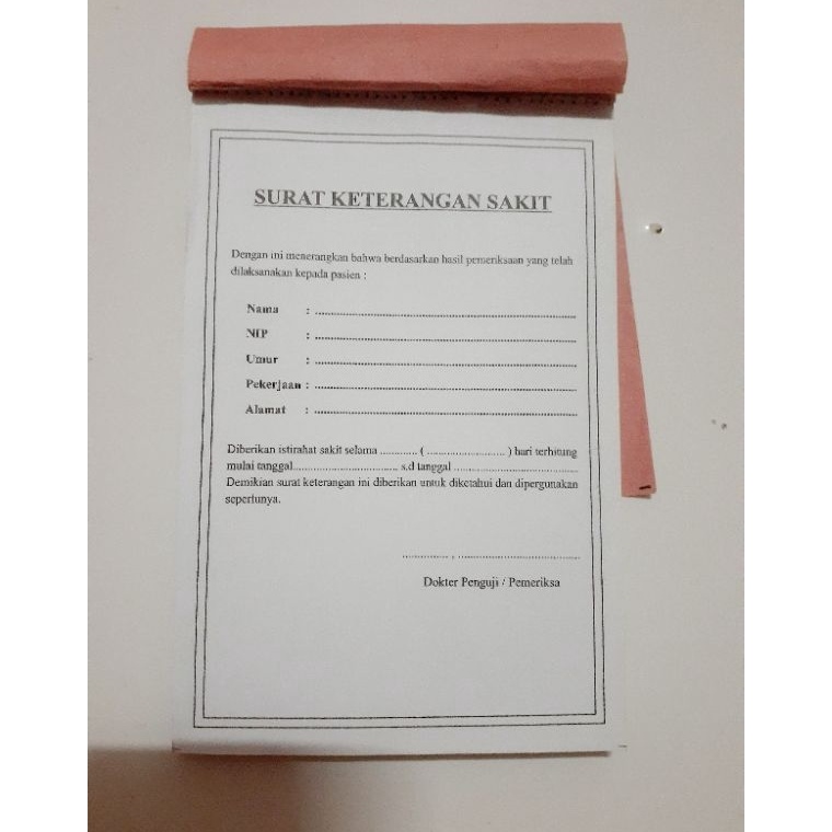 KODE Q62B BUKU SURAT KETERANGAN SAKIT