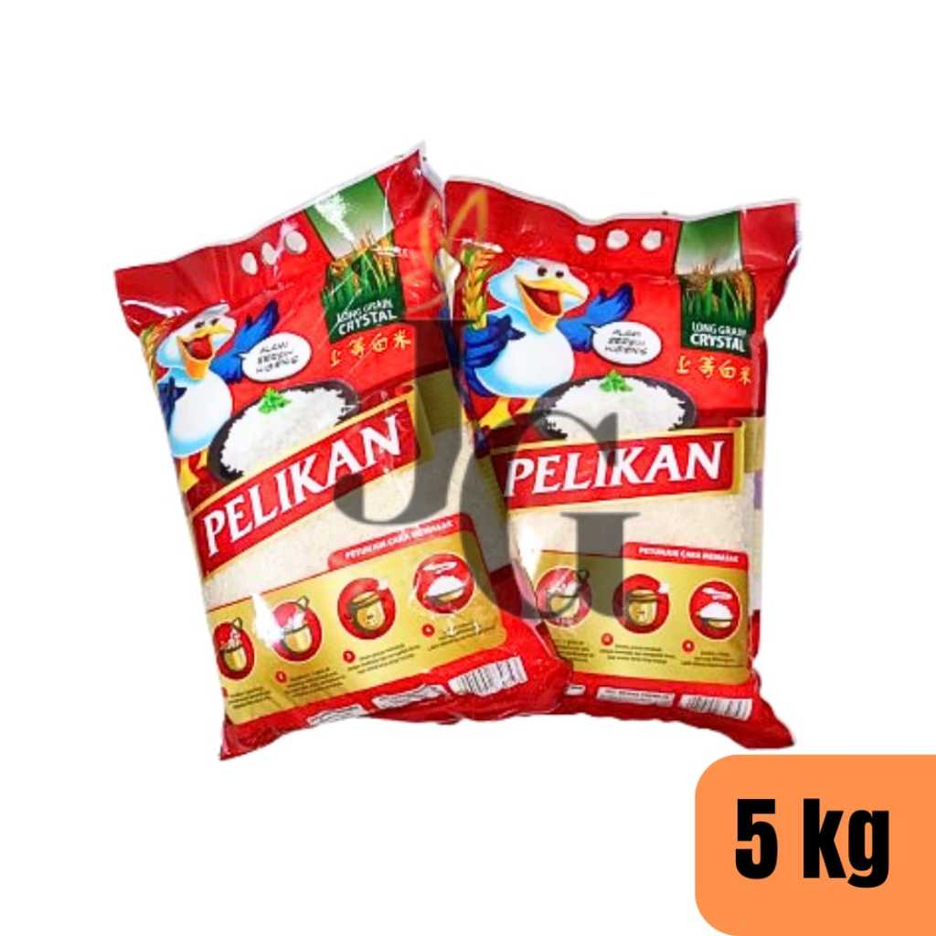 

Beras Pelikan kemasan 5Kg