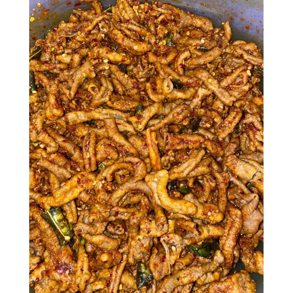 

keripik Usus crispy/usus pedas daun jerus/Krepsus