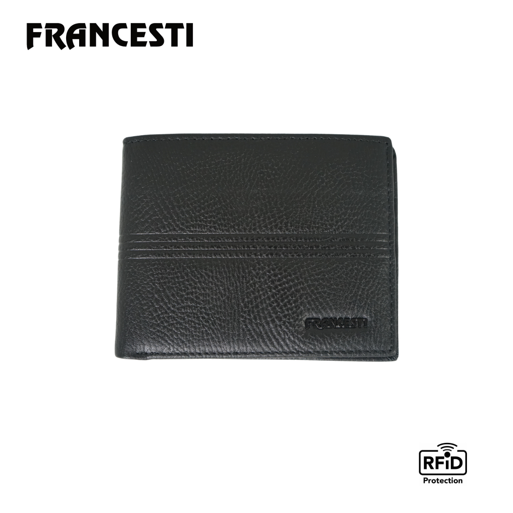 Francesti RFID Dompet Kartu Pria/Wanita 193 RFID Genuine Leather Asli kulit sapi,Original