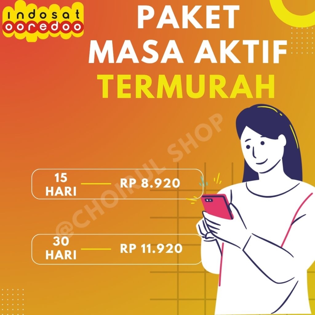Paket Masa Aktif Indosat 30 hari / Isi Ulang Masa Aktif Indosat 15 hari