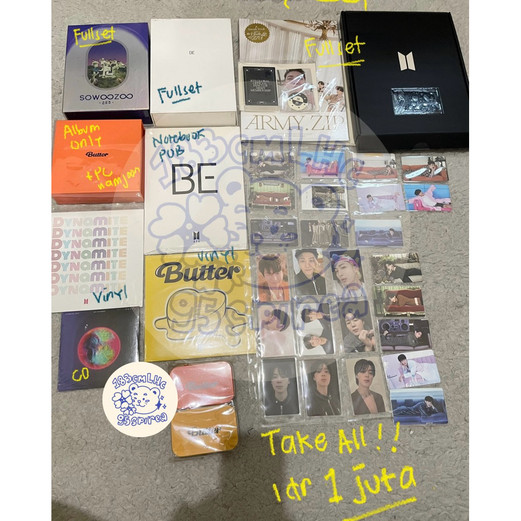BTS photocard pc bulk take all promo dvd bluray sowoozoo album fullset namjoon jin yoongi j-hope jim