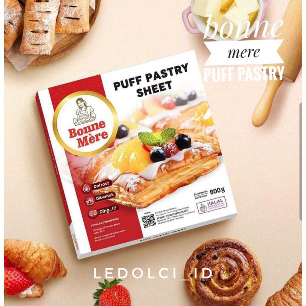 

PUFF PASTRY SHEET BONNE MERE 800 GRAM | BONNE MERE PUFF PASTRY SHEET