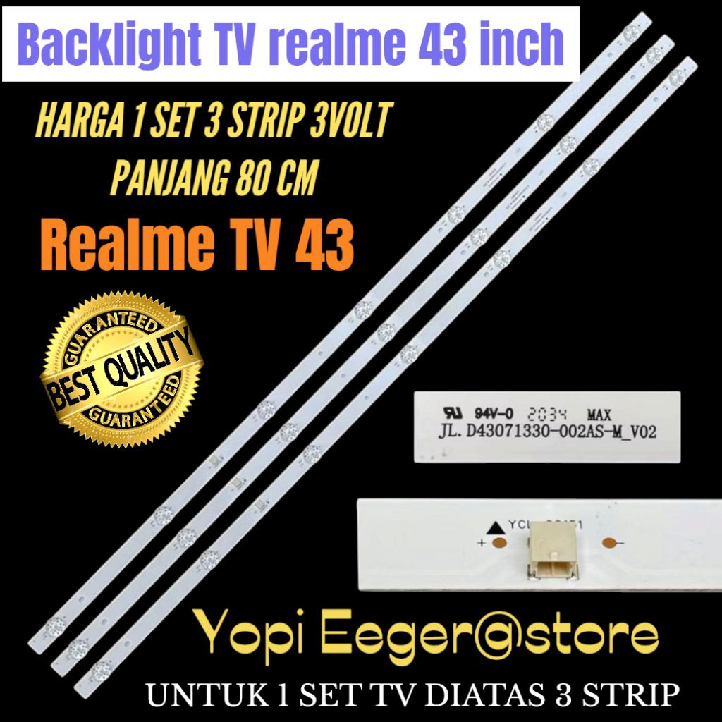 BACKLIGHT TV LED REALME 43 INCH REALMETV 43 INCH