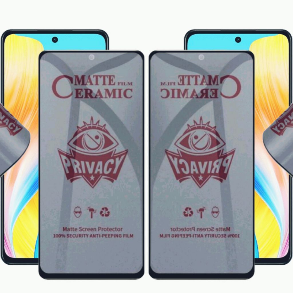 Tg ceramic spy hitam privasi type hp REALME C1/REALME C2/REALME C2S/REALME C3/REALME C11/ C11 2020/R