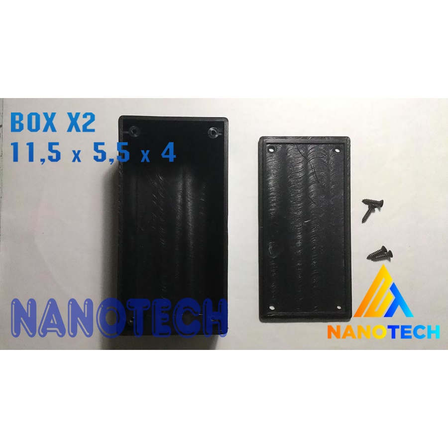 Box plastik Box X2 / Kotak plastik warna hitam 11,5 x 5,5 x 4