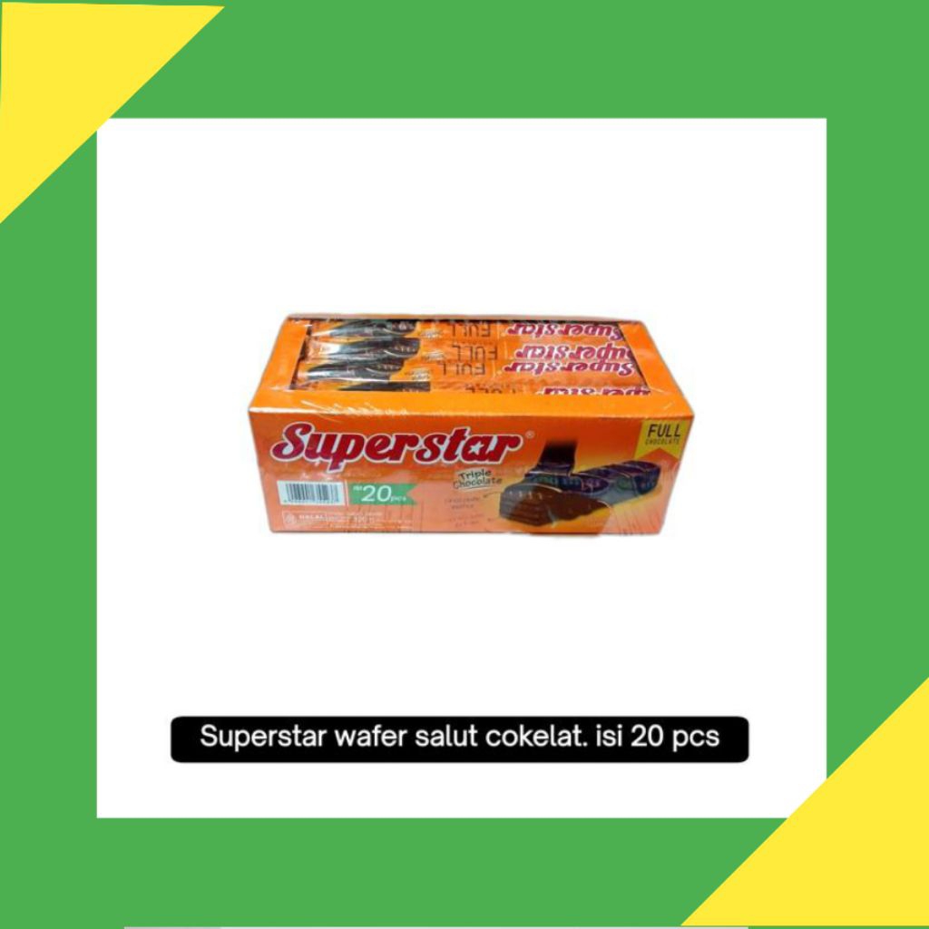

Superstar wafer salut cokelat mayora | pack isi 20 bks