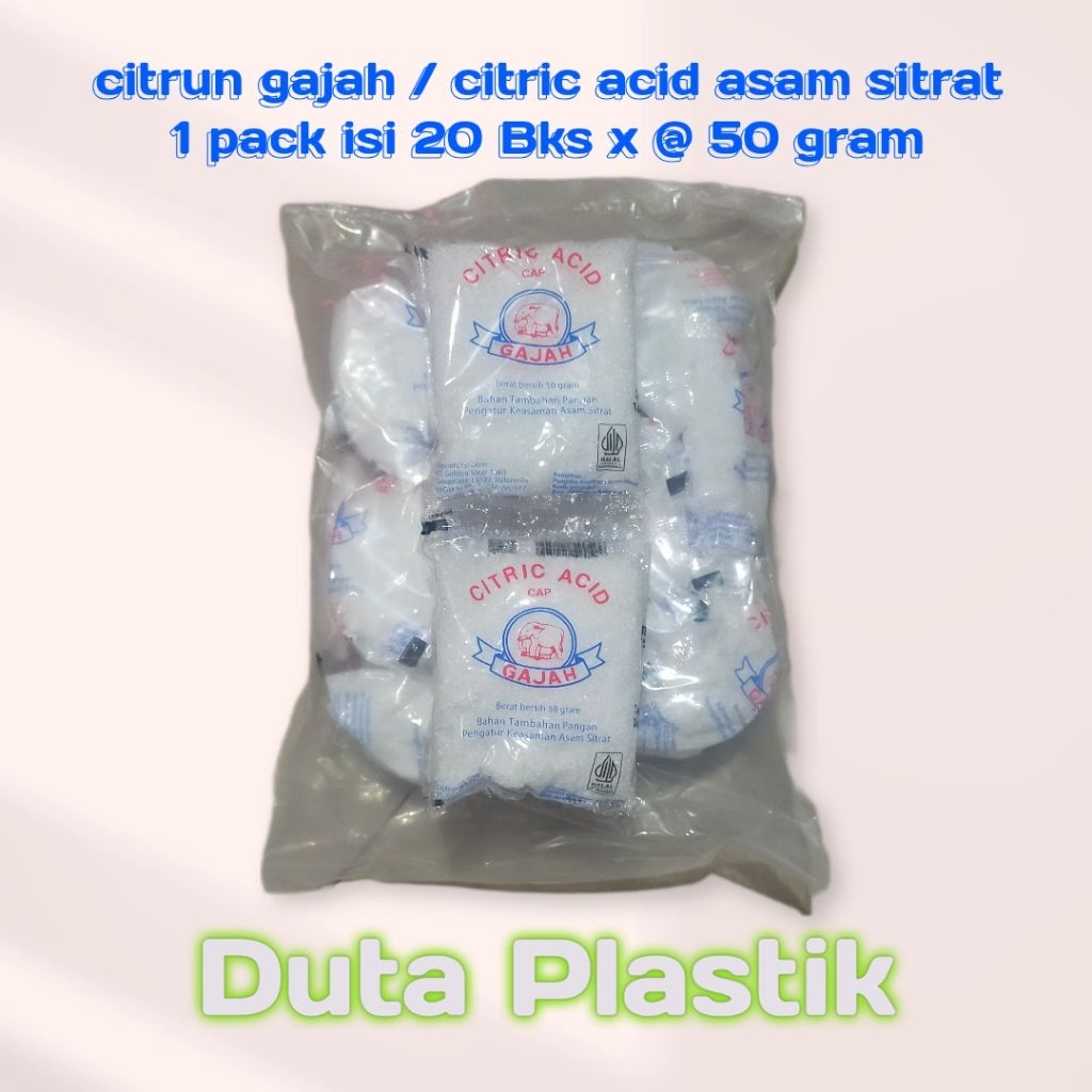 

Citrun gajah / citric acid asam sitrat 1 pack ( 20 sachet)