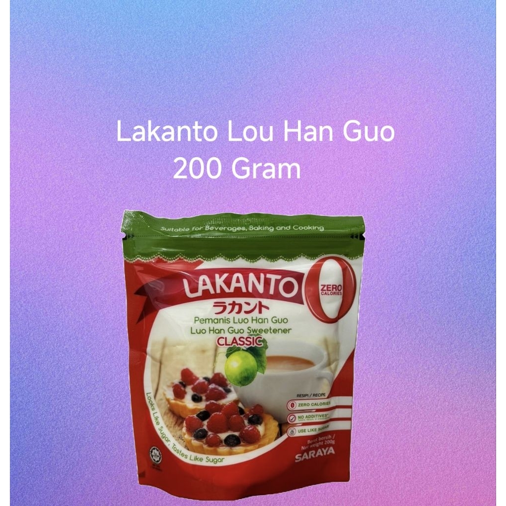 

Lakanto Lou Han Guo 200 Gram Pemanis Luo Han Guo Sweetener Monk Fruit