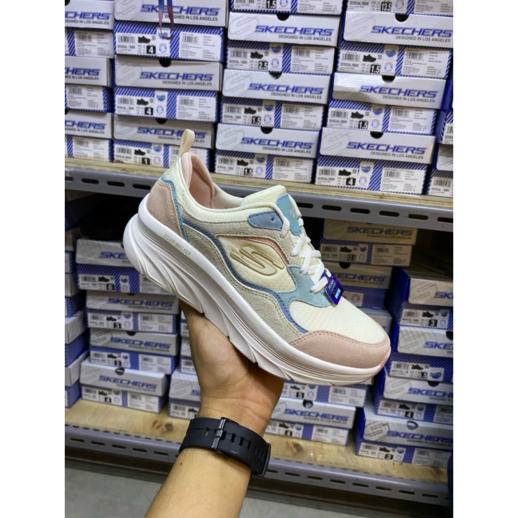 Sepatu skechers original wanita/ Skechers D’lux walker womens sneakers shoes-natural