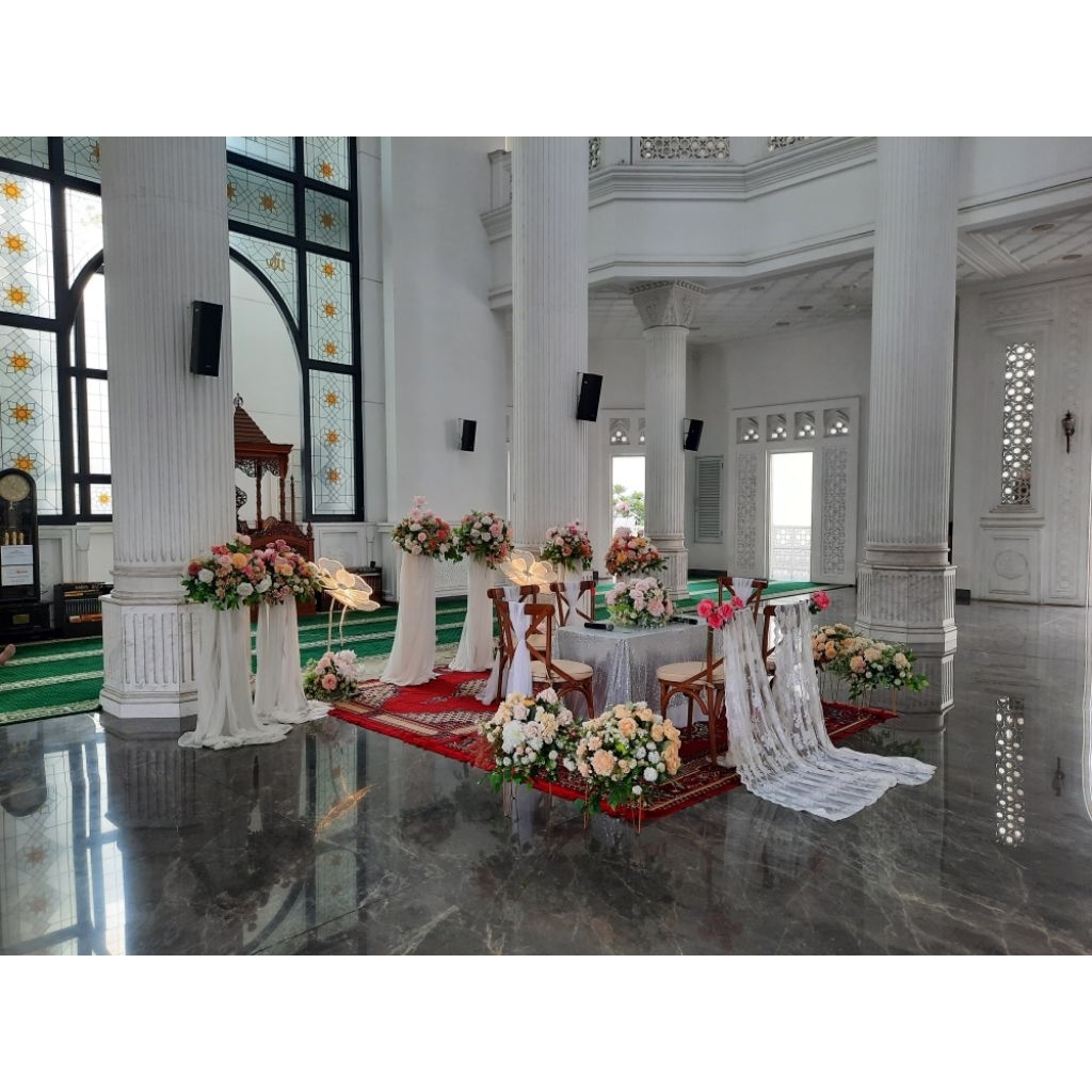 Dekorasi Akad Nikah di Masjid