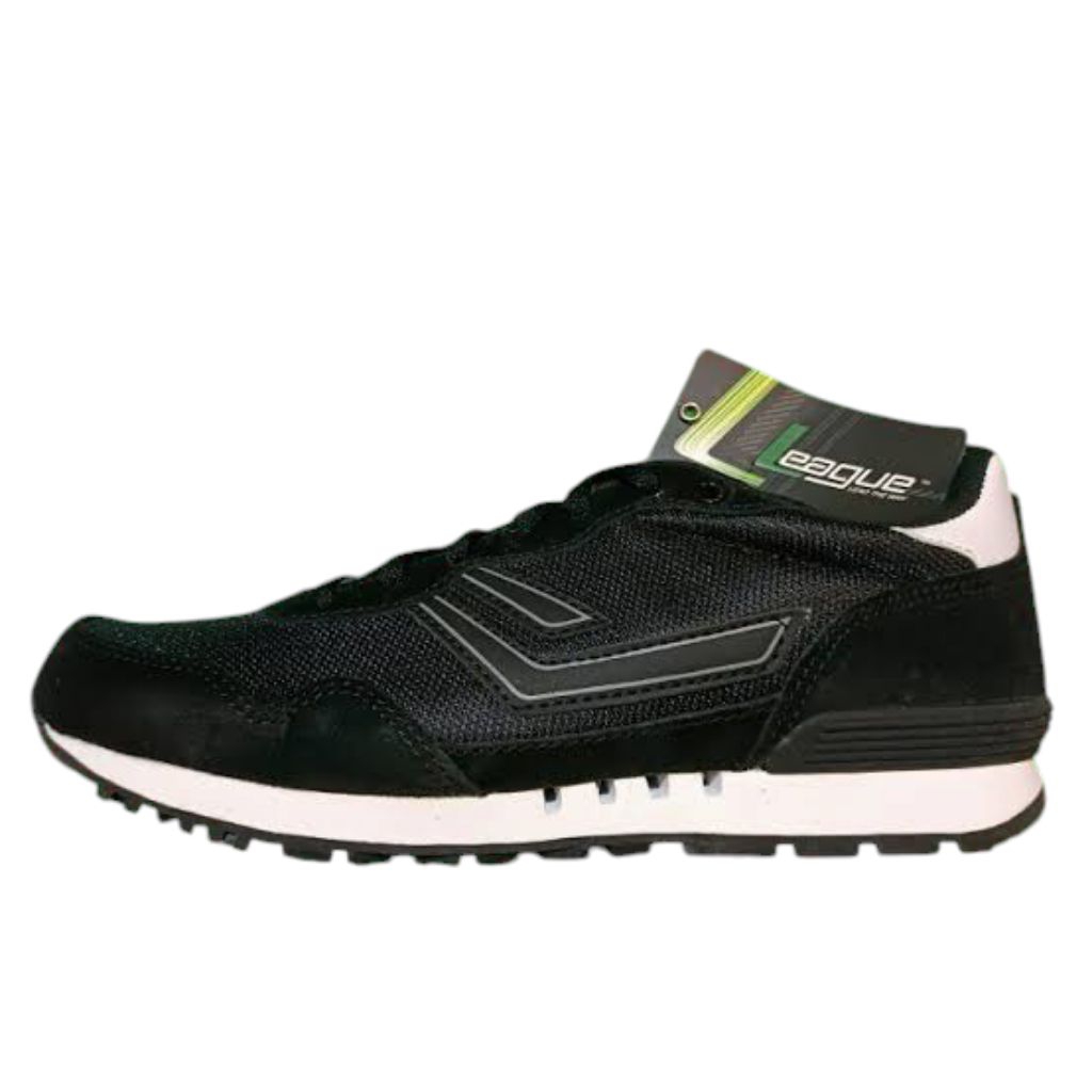 Sepatu League Cowo Hitam STRV Sneakers Shoes Pria Original