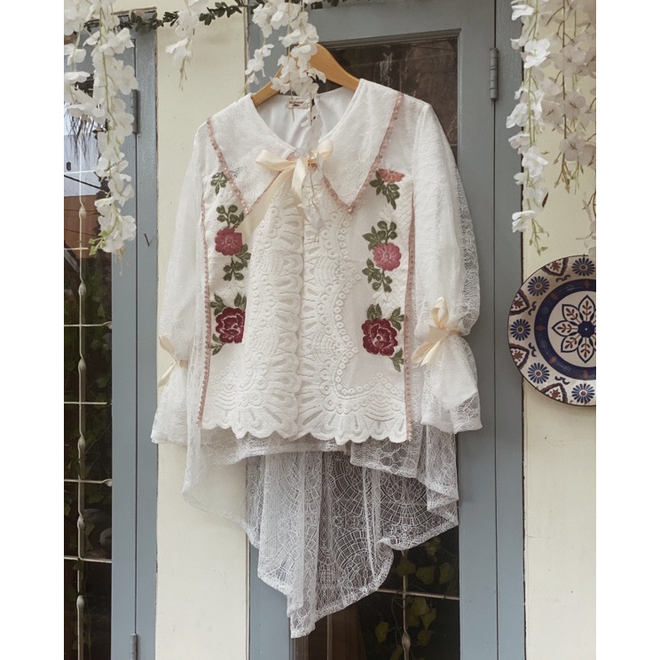 Beachylooks Atasan Kebaya Korean Wisuda Kondangan Ayana atasan korean lace baju bkk lace atasan lama