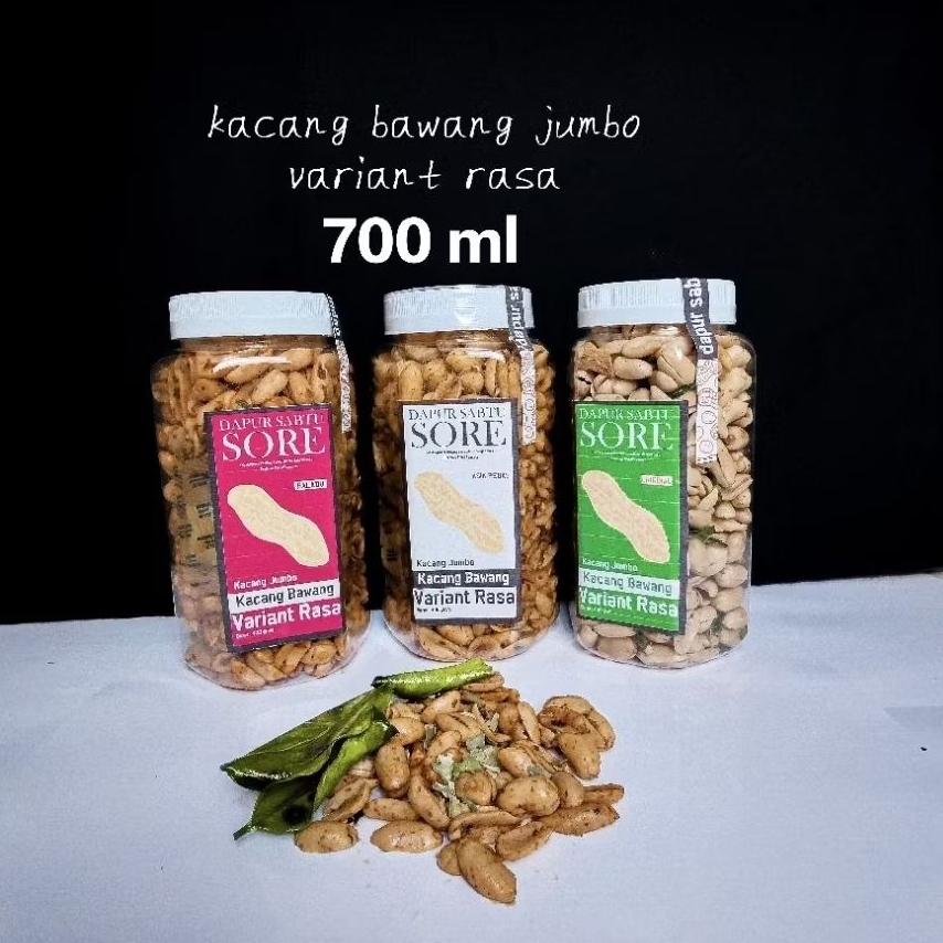 

kacang bawang aneka rasa / kacang bali / kacang bawang jumbo premium 700 ml