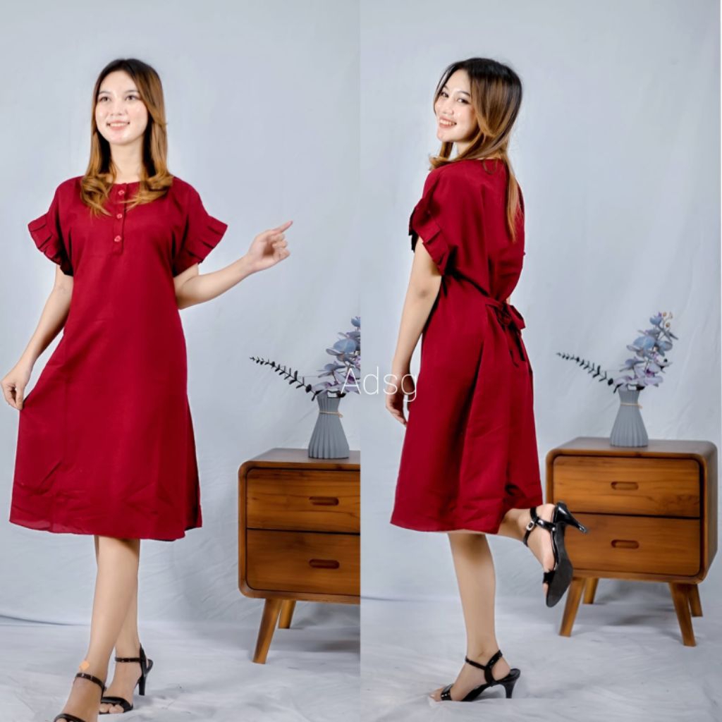 Dress Natal Model Terbaru 2025 Pakaian Christmas Cewek Drs Mewah Korea Style Dris Natal Gaun Natal B