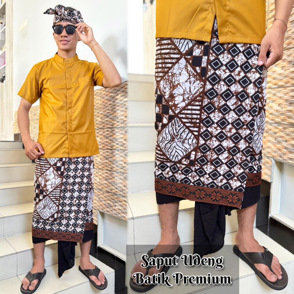 Set Saput dan Udeng Batik Pria