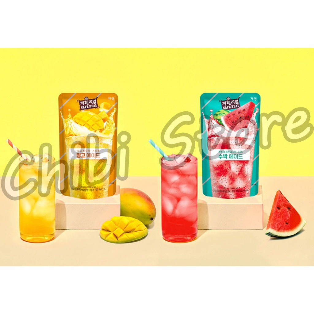 

JARDIN Korean Drink Pouch - Minuman Korea Berperisa Mangga Semangka - 쟈뎅 Jardin Roastique Mango Ade Watermelon Ade 230ml