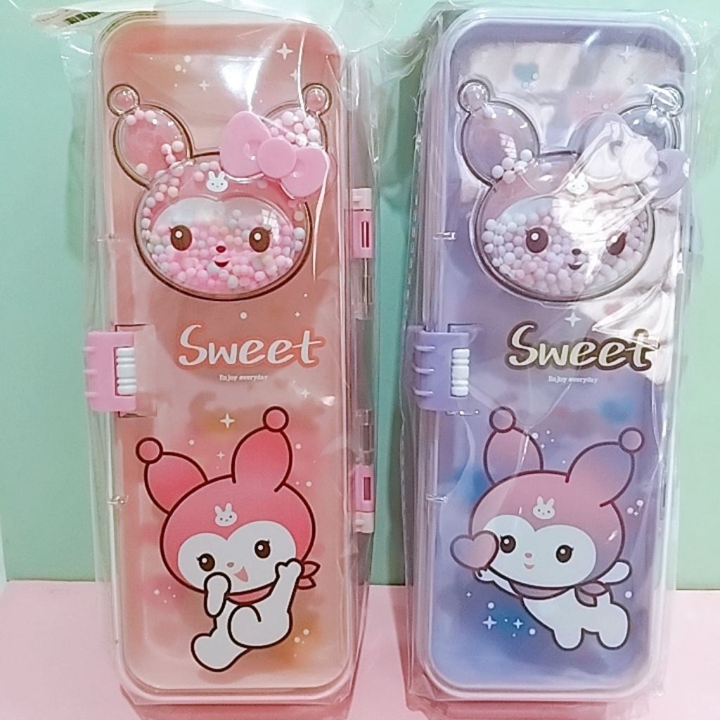 

Kotak Pensil Kuromi Sanrio Doubble layer/2 tingkat Tempat Pensil Untuk Sekolah