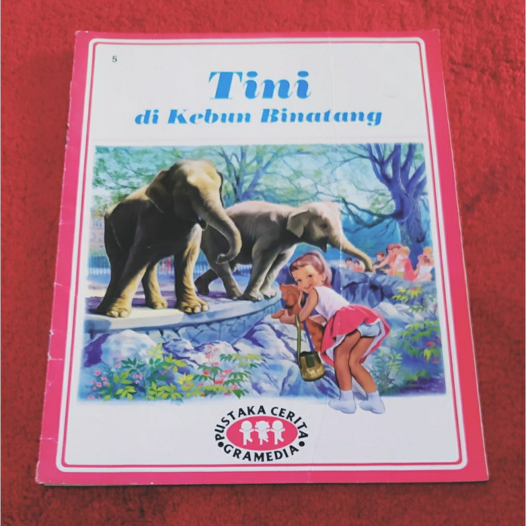 Buku Cerita Anak seri Pustaka Cerita Gramedia "Tini di Kebun Binatang" 100%ORI preloved koleksi prib