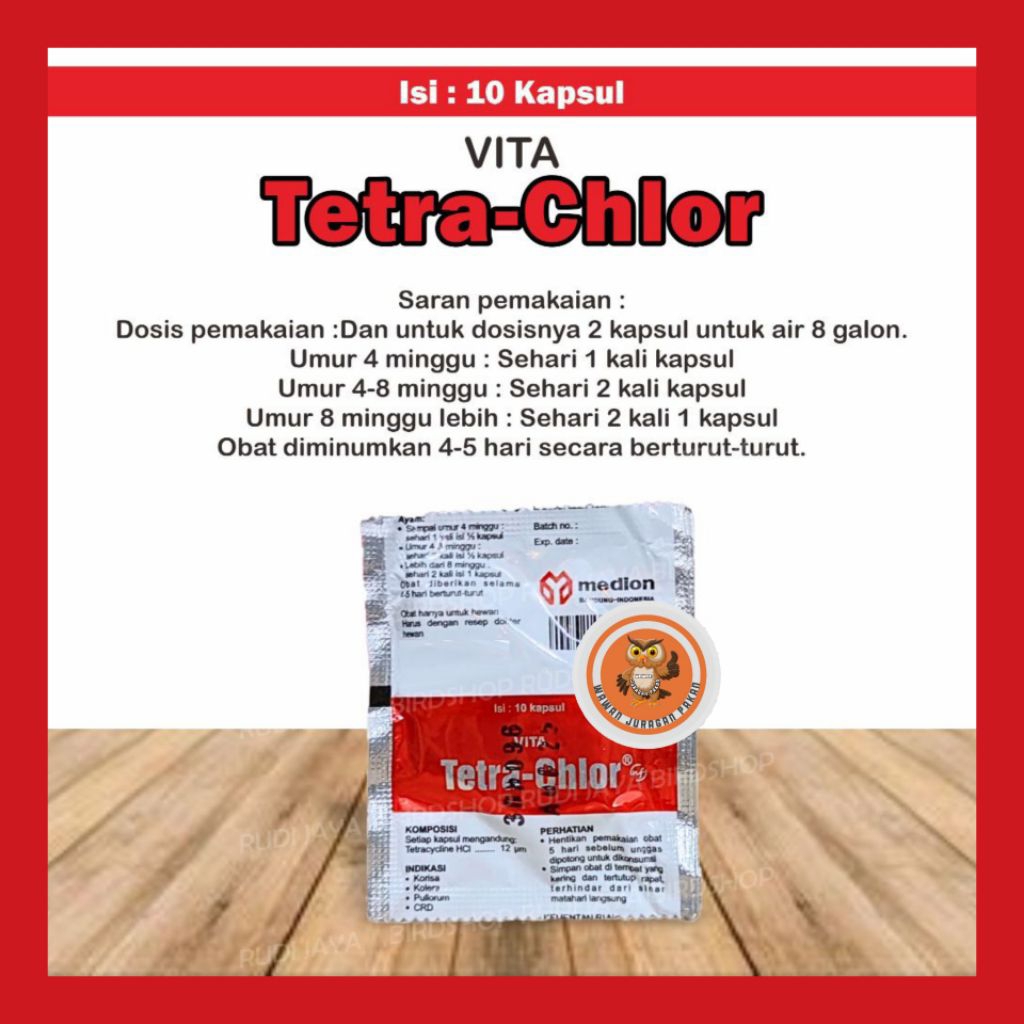 Tetra-Chlor / Tetraclor / obat unggas / obat ayam / obat bebek / obat burung