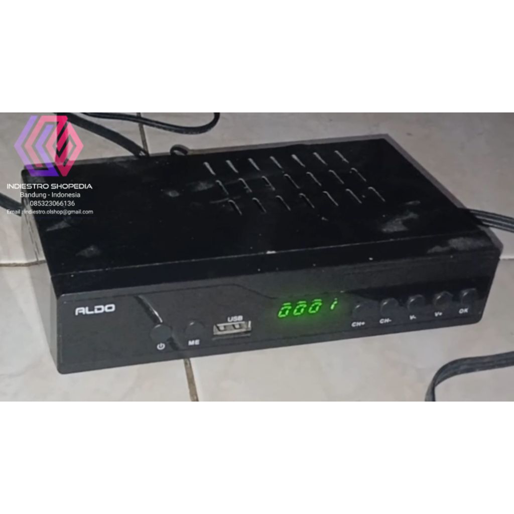 Set Top Box STB Aldo TV Digital DVB T2 Full HD USB Bekas Minus Tanpa Remote