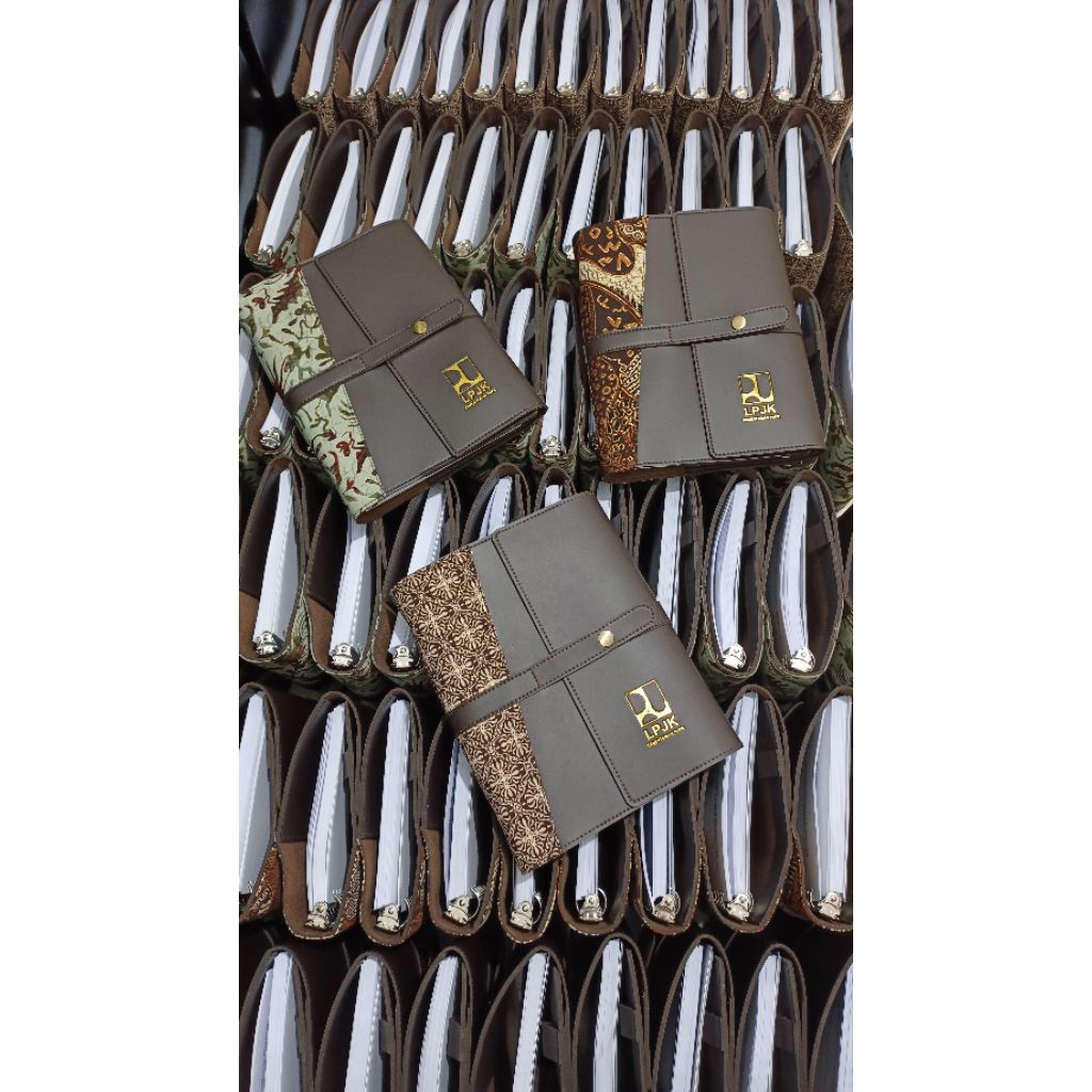 

buku agenda batik custom embos grafir sablon logo perusahaan dinas kementerian A5/A6/buku saku