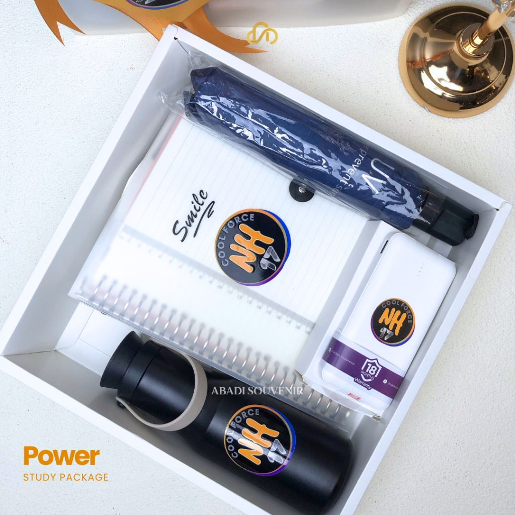 

Power Study Package Paket Sekolah Power Bank Binder Tumblr Lock N Lock Payung UV