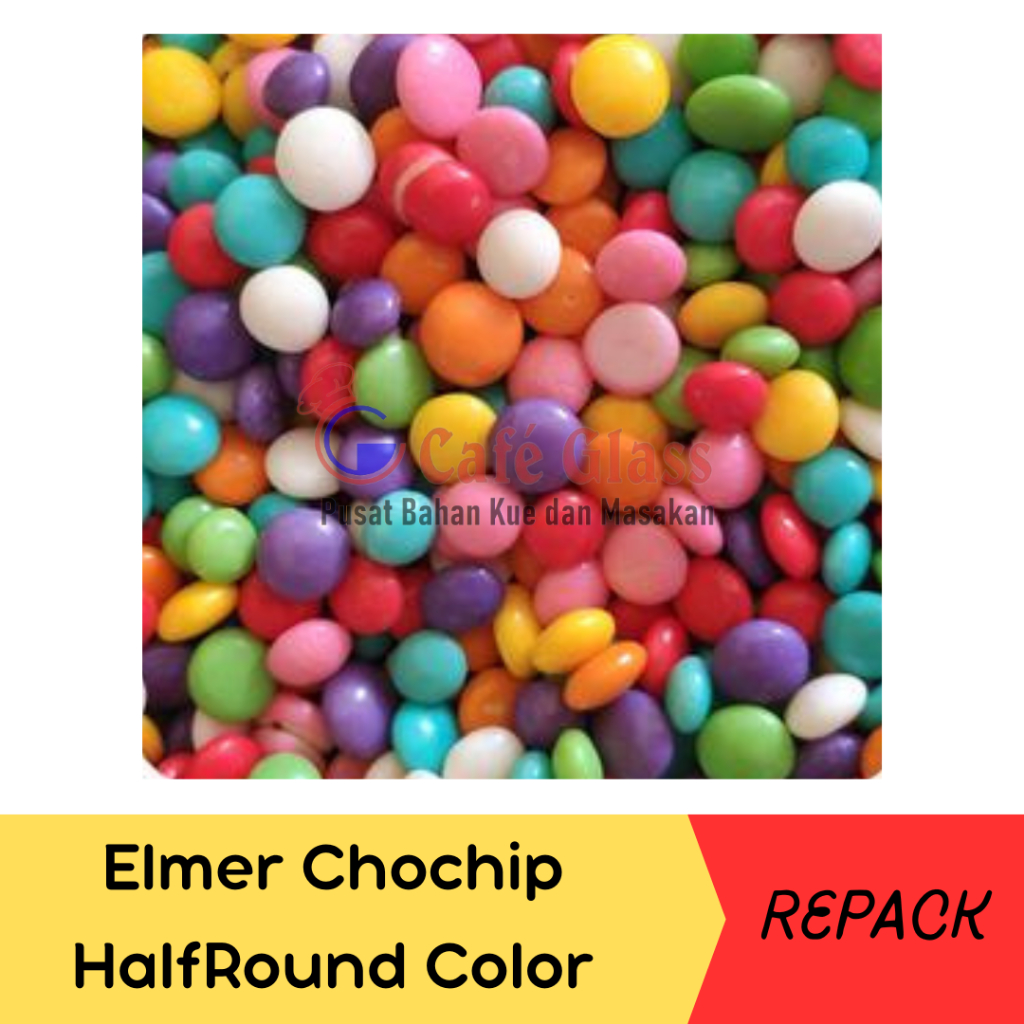 

Elmer Choco Chip HalfRound Color / ChocoChip Rainbow-Repack 100GR