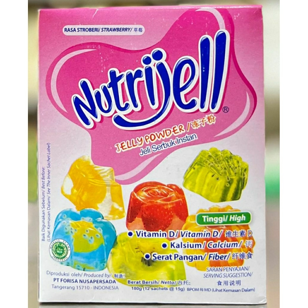 

Nutrijell Strawberry 15gr / Nutrijell Strawberry 1 box isi 12pcs ( Jeli / Jelly Bubuk , Jelly Powder , Bubuk Jelly Instan )