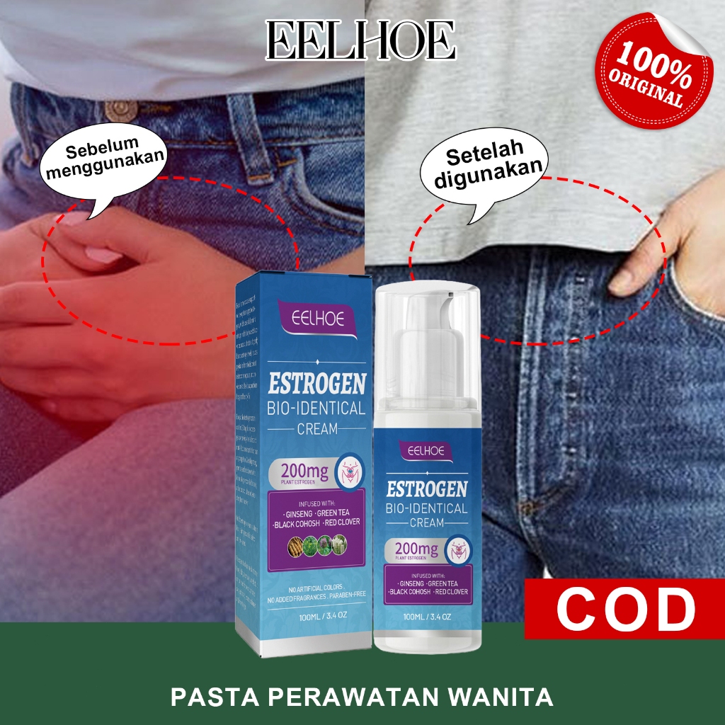 EELHOE Estrogen Bio-identical Cream 100ml Menopausal Oestrogen Cream Estrogen Cream Estrogen Relief 