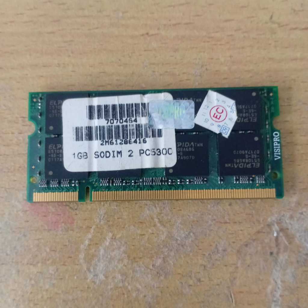 MEMORY RAM SODIMM DDR2 1GB 667MHz PC2-5300 SODIMM – Elpida IC / Visipro - ercomp1