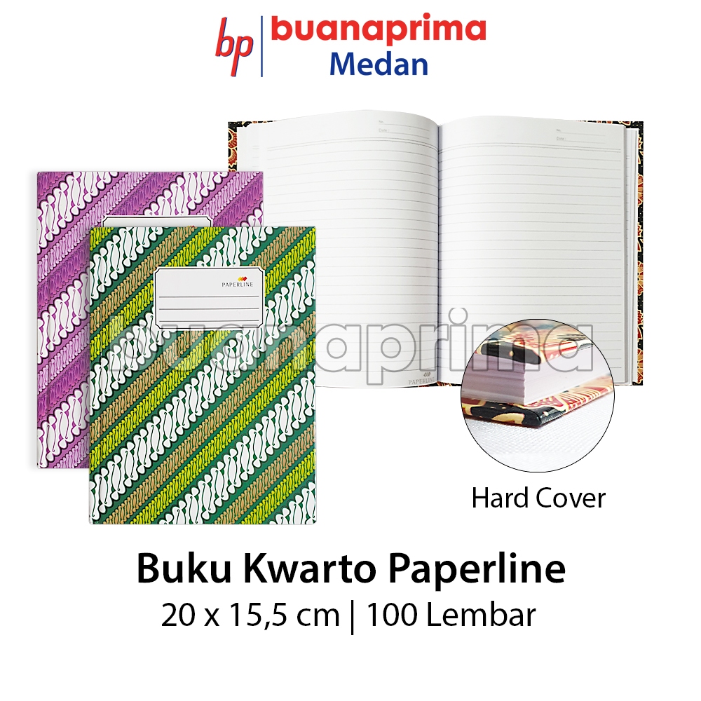 

Buku KWARTO HARD COVER PAPERLINE 100 Lembar 20 x 15.5 cm Buku A5 Hard Cover Quarto PPL