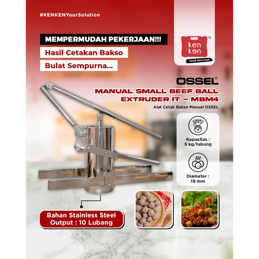 Ossel Promo Alat Cetak Bakso Manual Cetak Manual Cetak Pentol Manual 10 Lubang Ossel