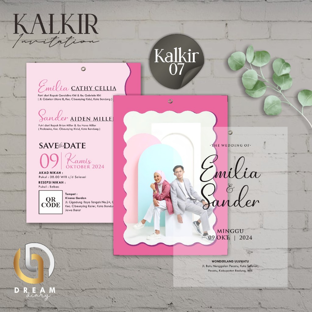 UNDANGAN PERNIKAHAN KALKIR INVITATION PREMIUM - UNDANGAN PERNIKAHAN CUSTOM FULL COLOUR
